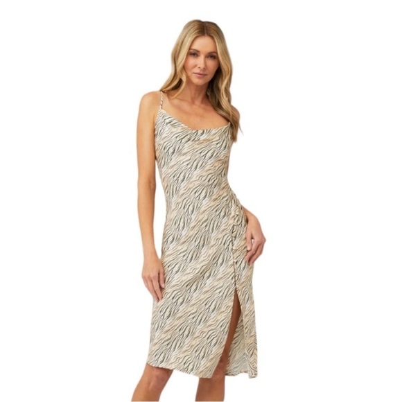 For Love & Lemons Joselyn Zebra Print Midi Dress - Picture 10 of 10